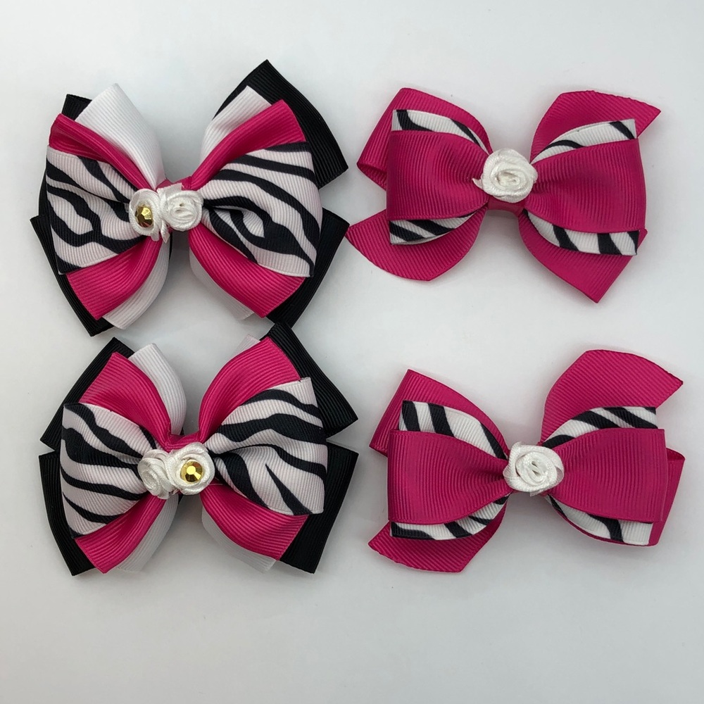 Hair bows (set of four) alligator clips